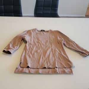 Mauve ribbed 3/4 sleeve top